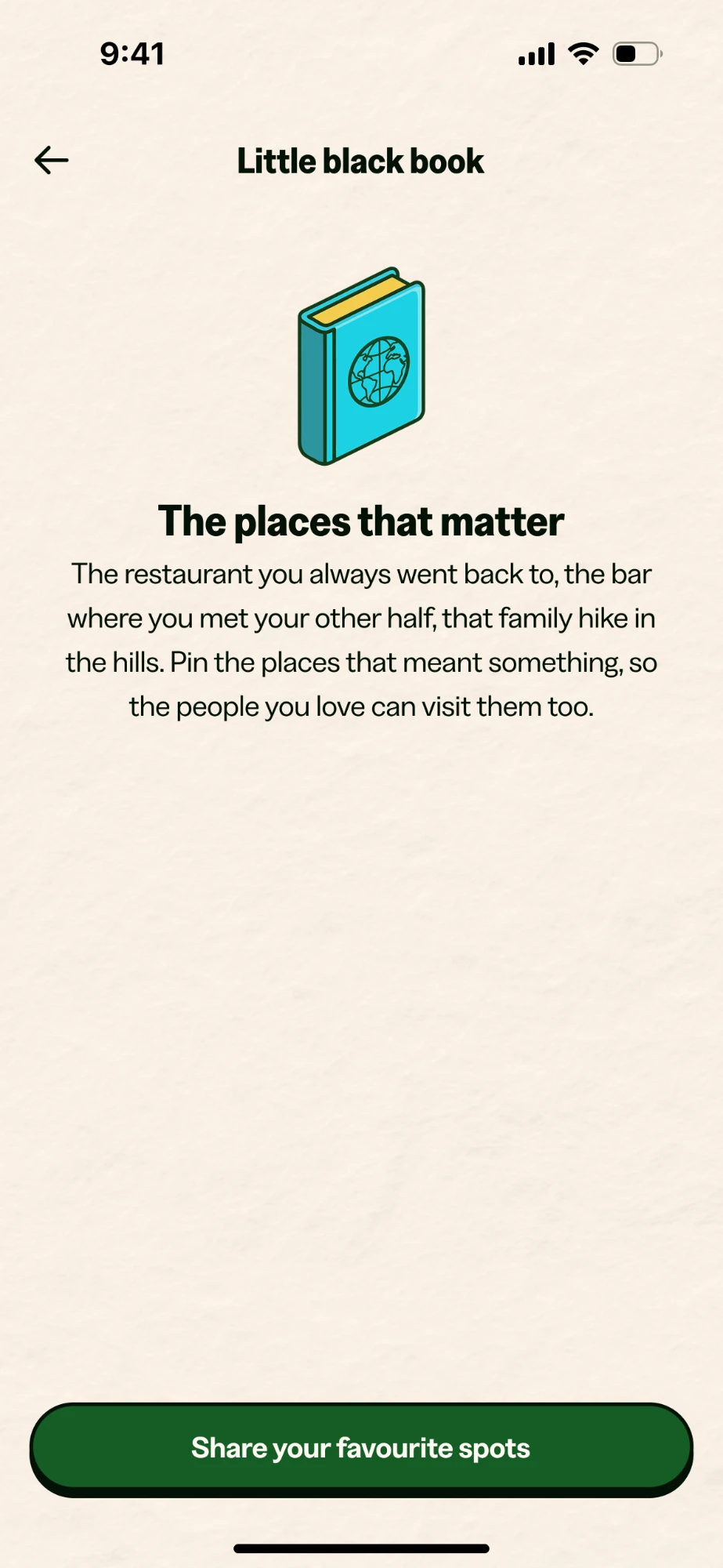Little black book screen: the places that matter
